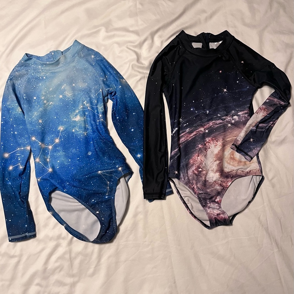 Girls Size 8 Rash Guard Long Sleeve Swimsuits for Girls UPF 50